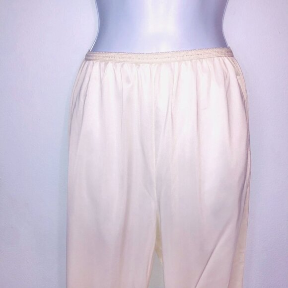 Vintage Komar Womens S Slip Pants Undergarment Ivory Nylon Lace - Picture 3 of 10